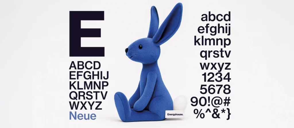a blue stuffed animal with letters and numbers